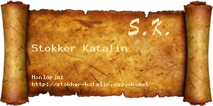 Stokker Katalin névjegykártya